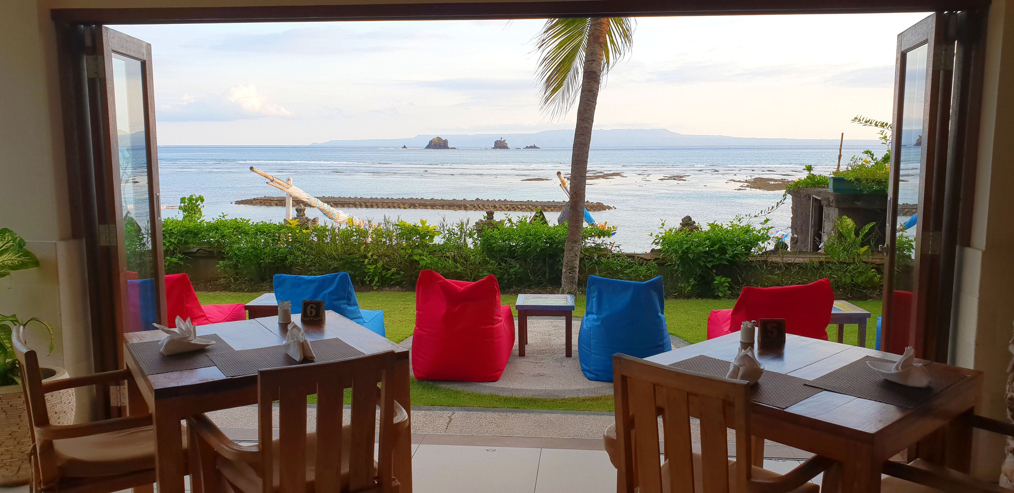 breakfast, lunch, dinner served; international cuisine, beach views