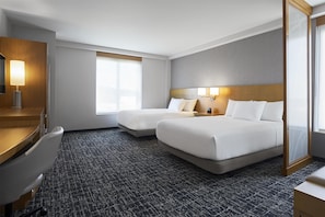 Room, Accessible (2 Queen Bed & Sofabed, Roll-in Shower) | Premium bedding, down comforters, Tempur-Pedic beds, desk