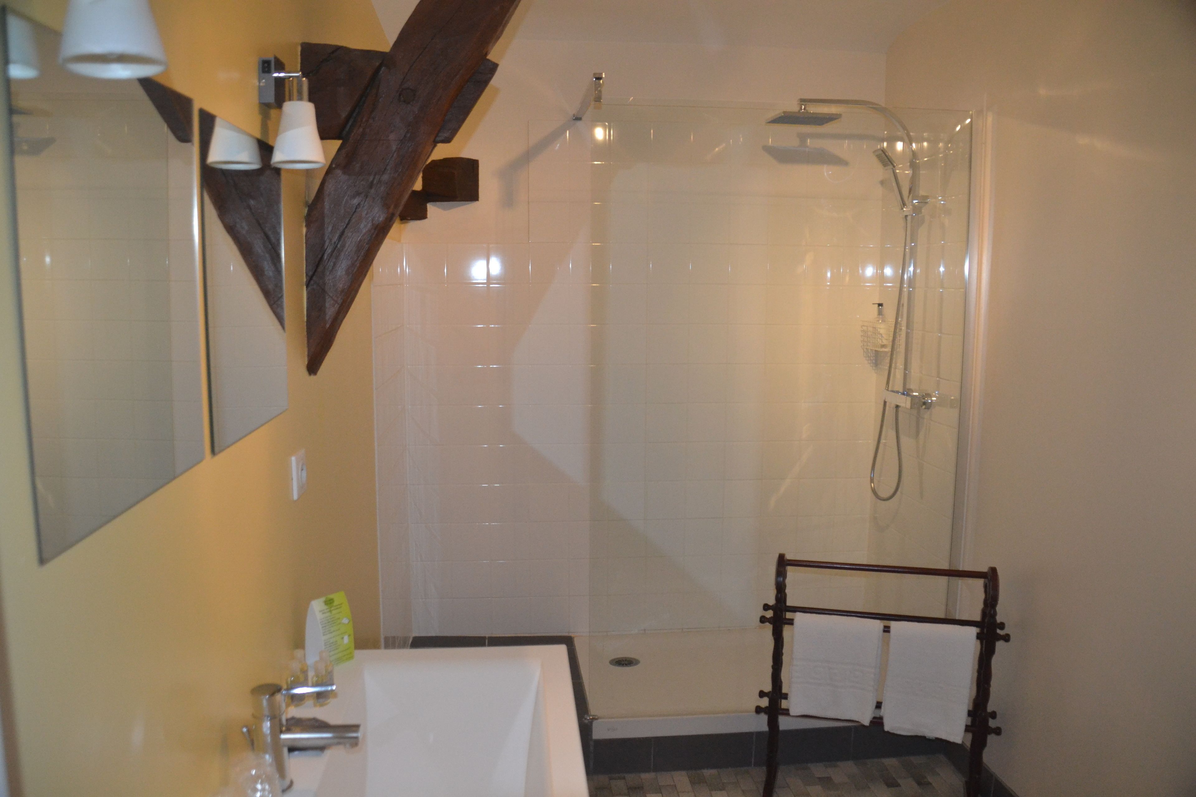 free toiletries, hair dryer, towels