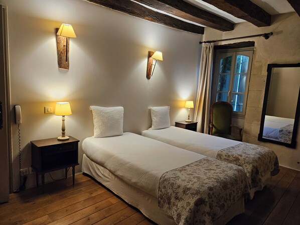Standard Twin Room | Individually decorated, individually furnished, desk, soundproofing - Logis Hôtel Restaurant Relais de la Mothe (Yzeures-sur-Creuse)