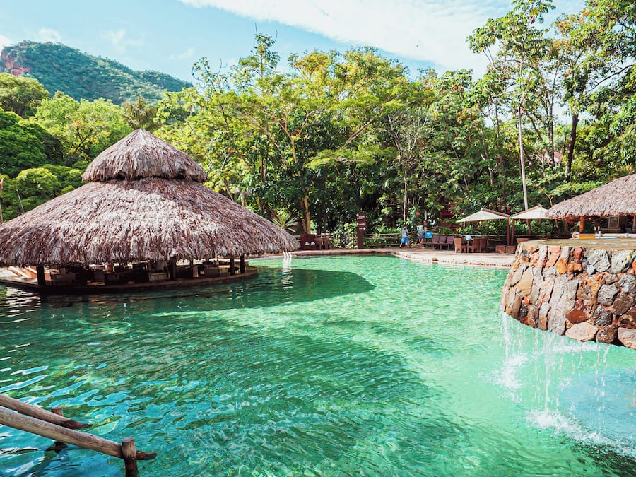 Outdoor pool, free pool cabanas, pool umbrellas