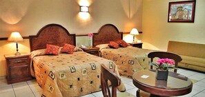 Desk, free WiFi, bed sheets