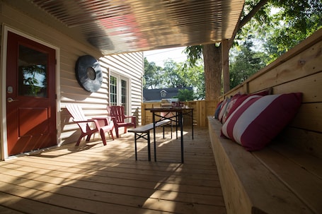 Sun deck. Swamp Rabbit Inn