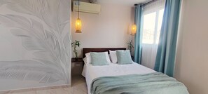 Bungalow, dapur, pemandangan kebun (doble) | Wi-Fi gratis dan seprai linen