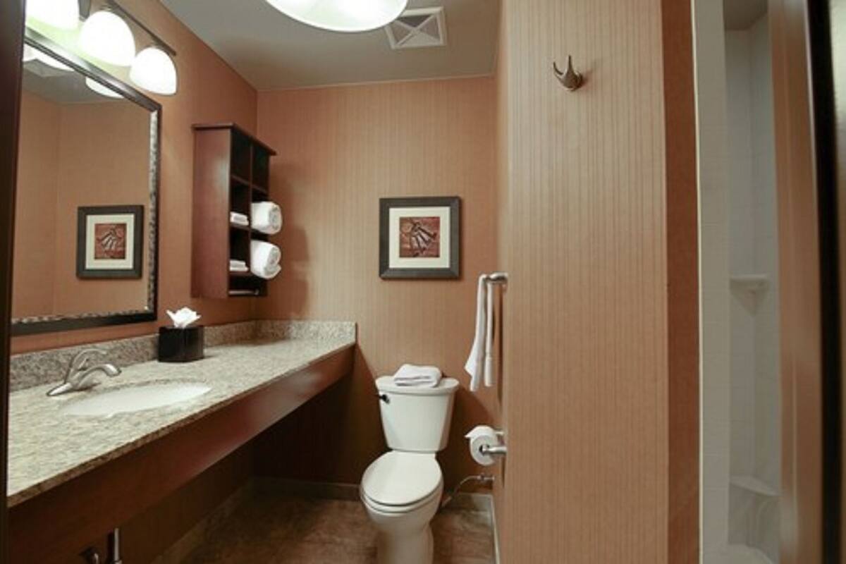 free toiletries, hair dryer, towels