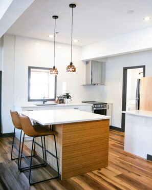 Deluxe Apartment, 1 Queen Bed with Sofa bed, Kitchen | Private kitchen | Fridge, coffee/tea maker