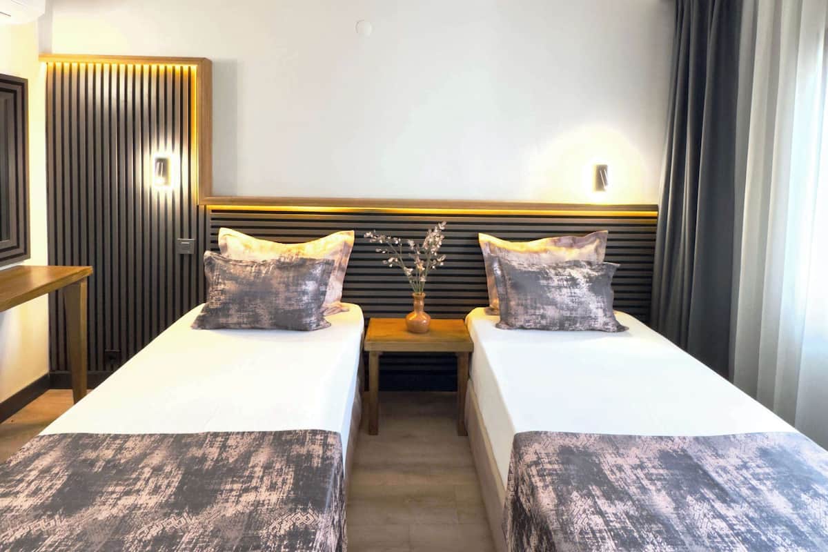 Economy kamer, 1 slaapkamer, uitzicht op tuin, op benedenverdieping | Een minibar, een kluis op de kamer, gratis wifi, beddengoed