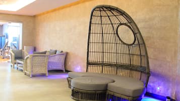 Behandlingsrum til par, sauna, boblebad, dampbad, tyrkisk bad/hammam