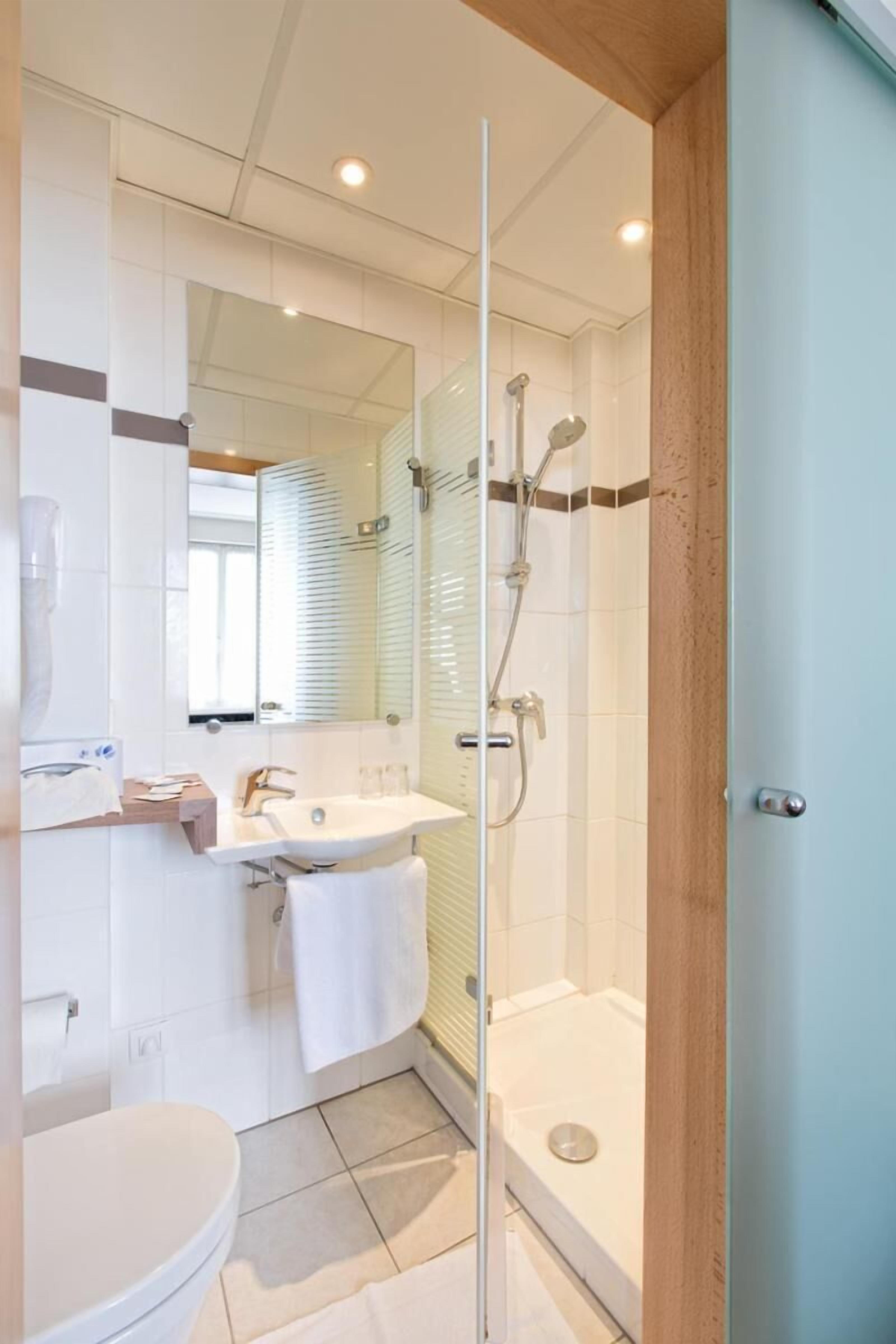 free toiletries, hair dryer, towels