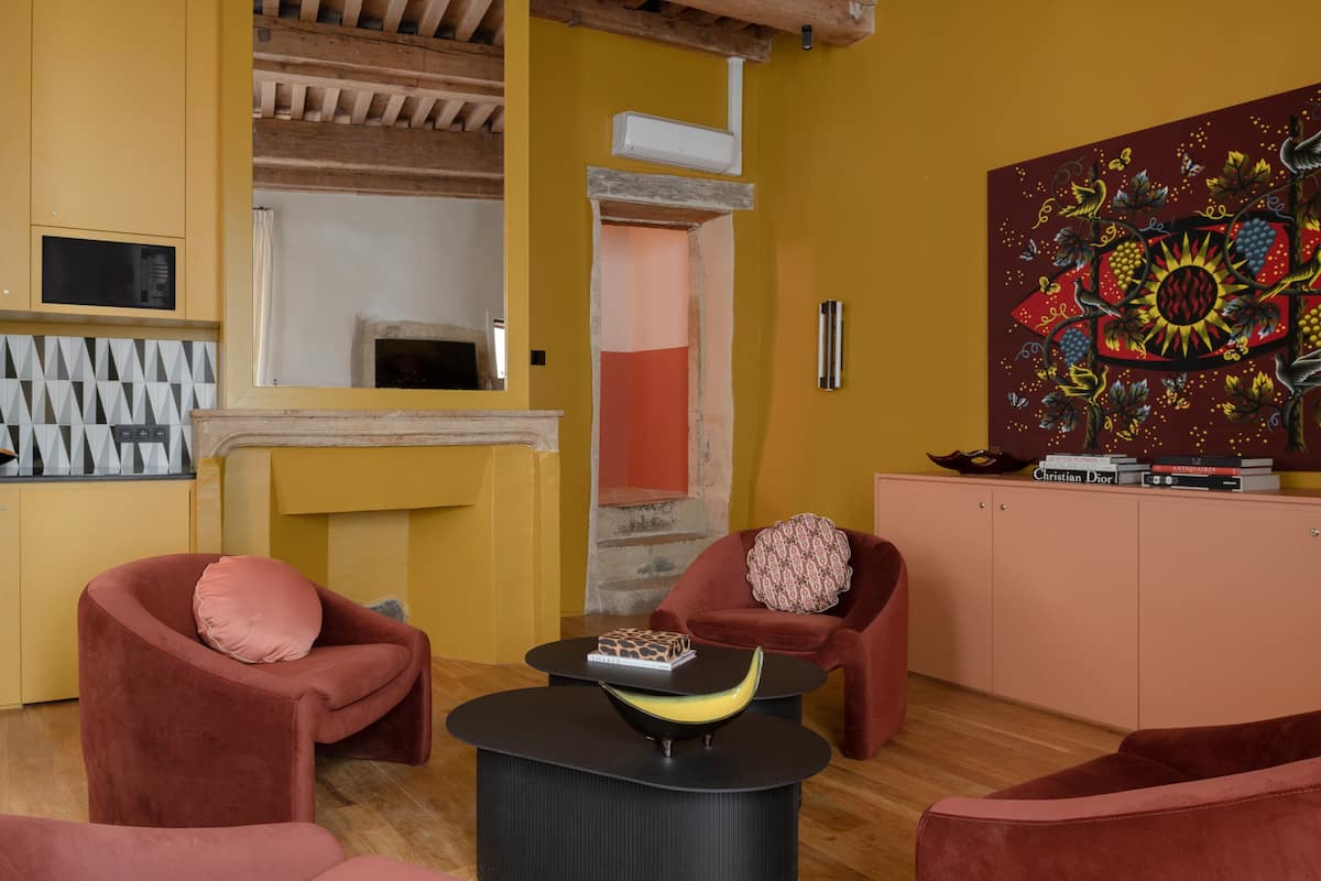 Suite Supérieure Scala, 4 rue Saint-Jean, 69005 | Área de estar | Smart TV 49 polegadas com canais digitais, TV