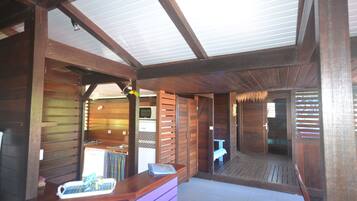 Grand Bungalow Grande Anse | Private kitchen | Fridge, microwave, stovetop, electric kettle