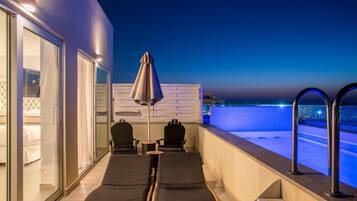 Suite, Private Pool, Sea View | Premium bedding, in-room safe, soundproofing, iron/ironing board