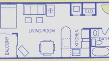 Suite, 1 Bedroom, Balcony, Ocean View | Floor plan