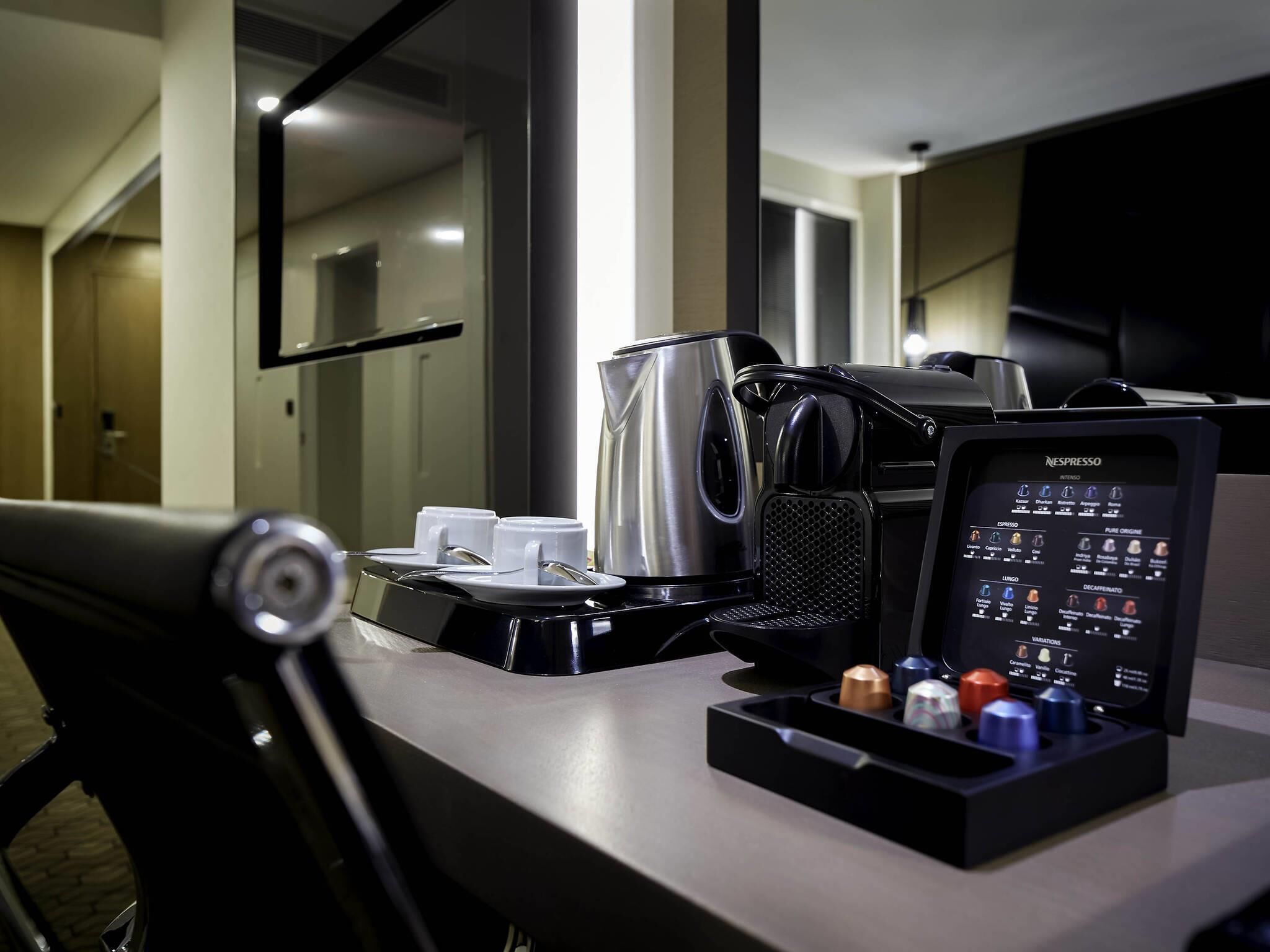 Down duvets, minibar, in-room safe, desk