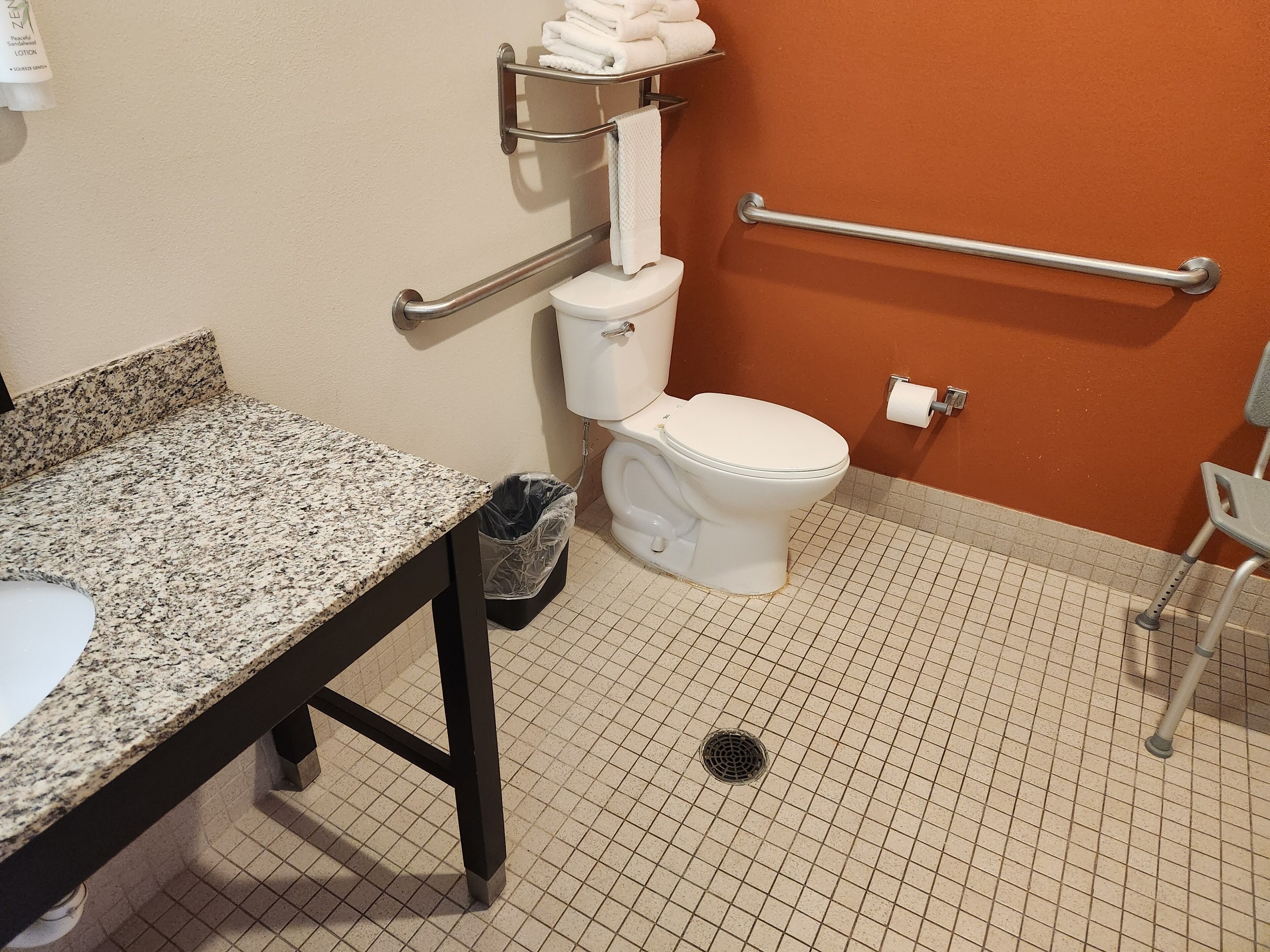 suite, 1 king bed, accessible, non smoking | bathroom | free toiletries, hair dryer, towels