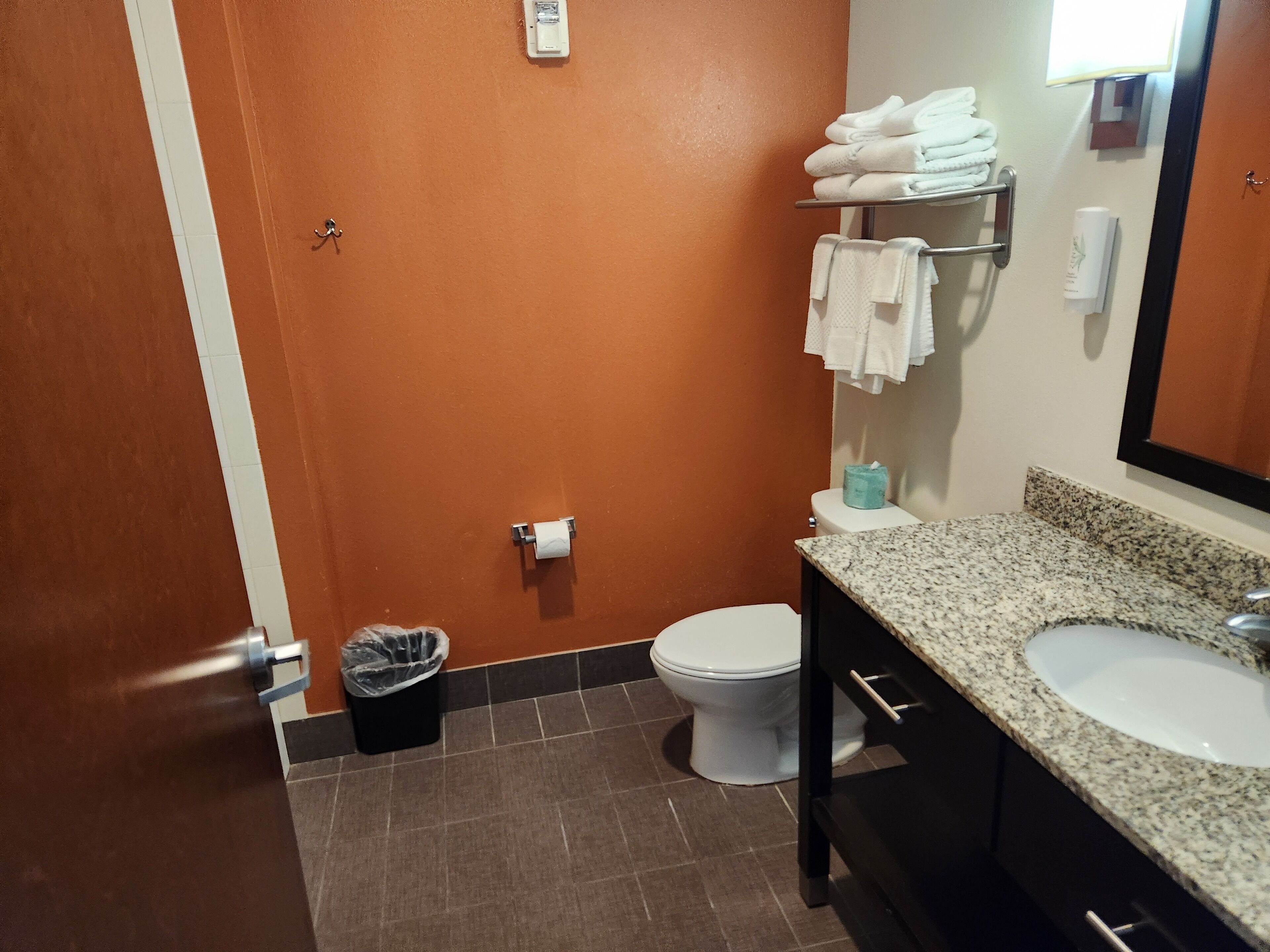 standard room, 1 king bed, non smoking | bathroom | free toiletries, hair dryer, towels