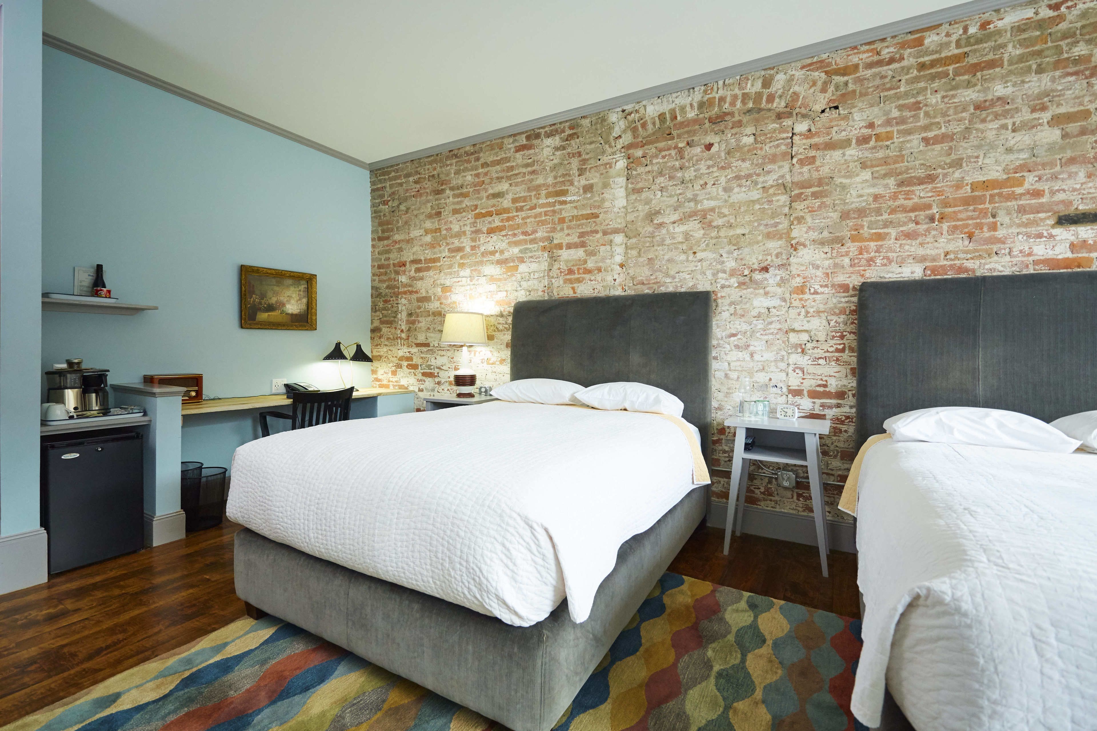 standard room, 2 queen beds | premium bedding, minibar, in-room safe, desk