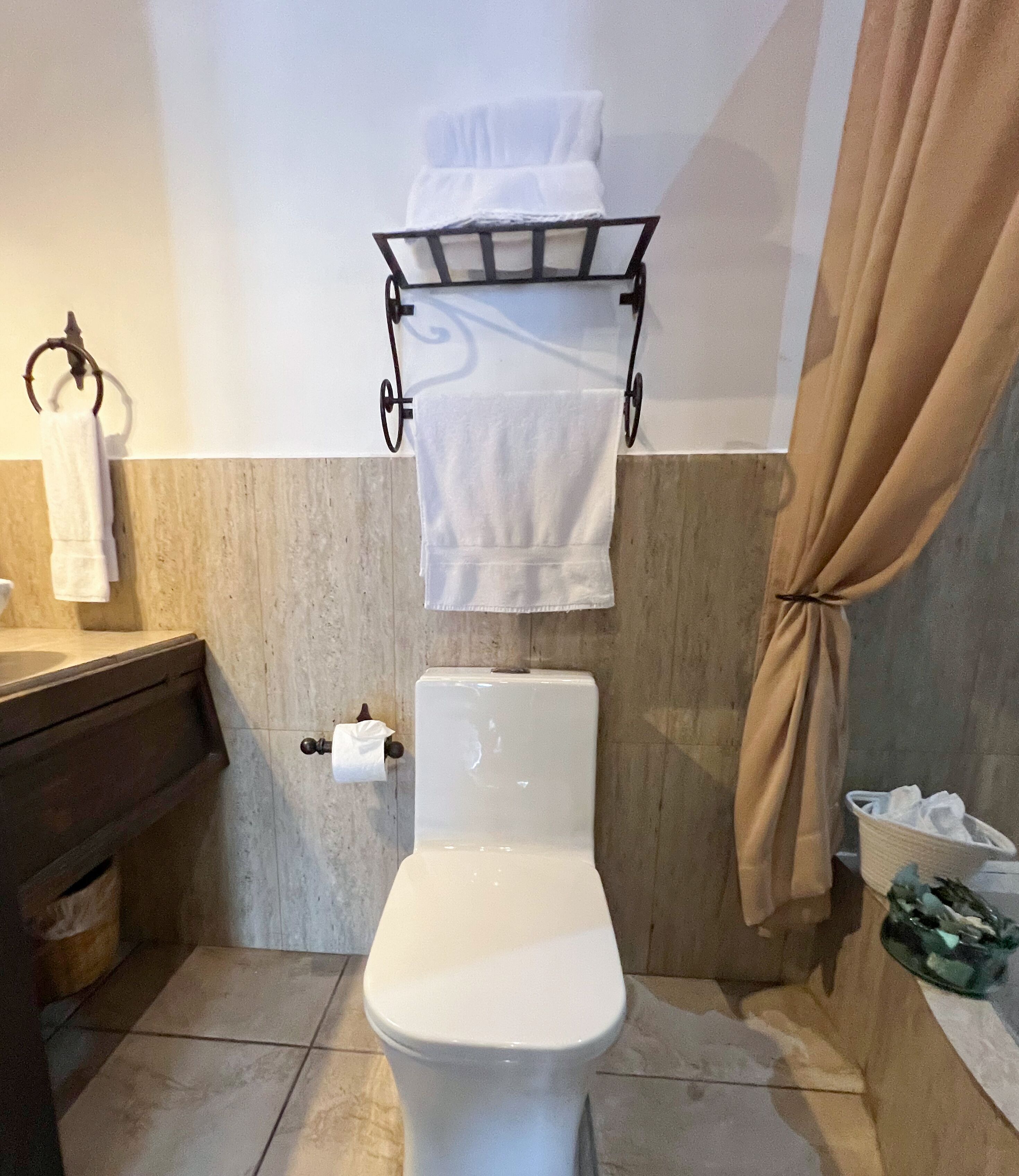 junior suite, 1 king bed | bathroom | shower, free toiletries, hair dryer, towels