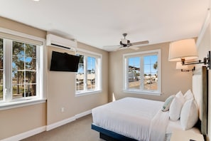 Premium bedding, down duvets, pillow-top beds, individually decorated