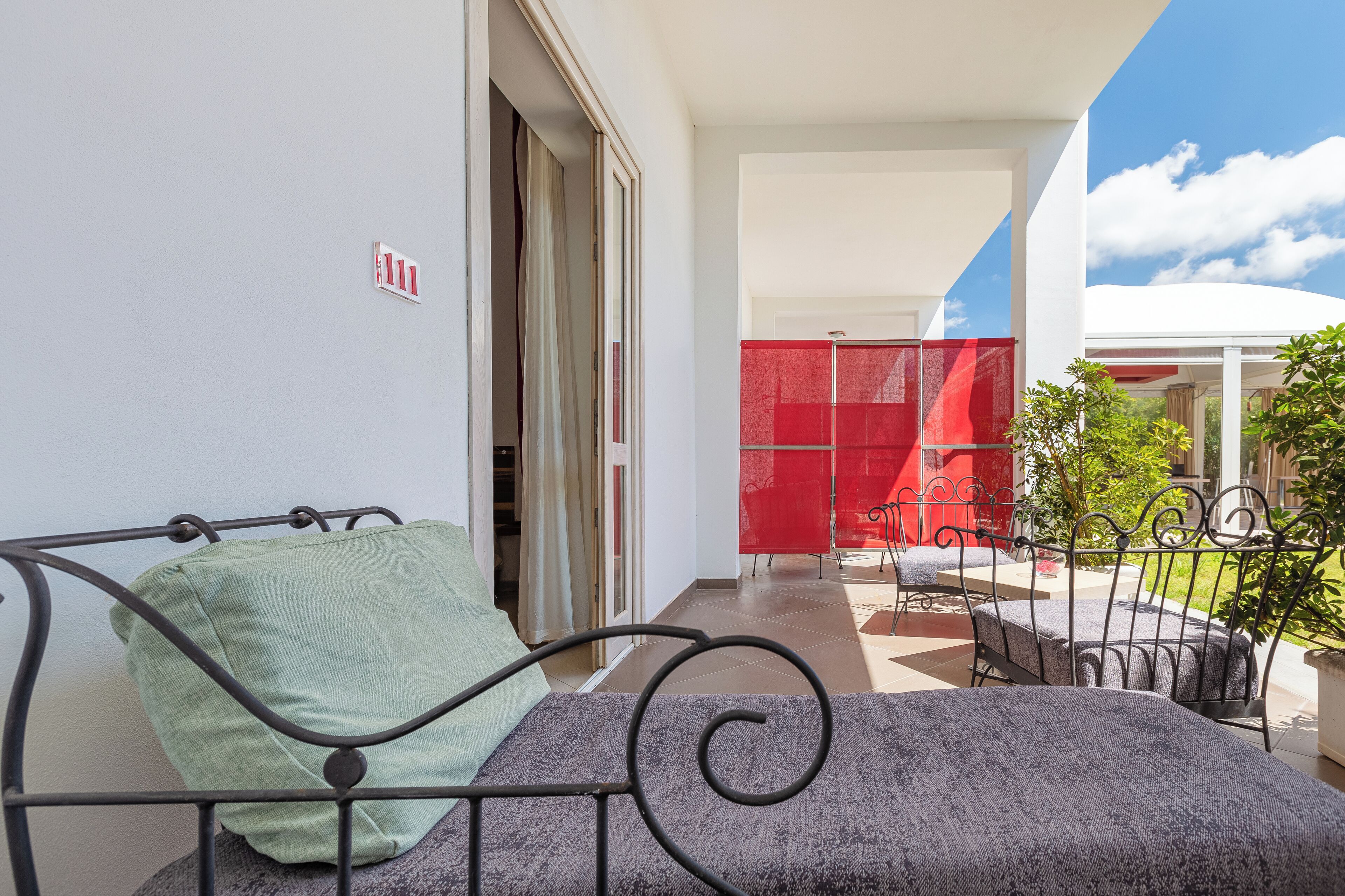 Dreibettzimmer | Blick auf den Garten