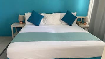 1 bedroom, pillow-top beds, laptop workspace, iron/ironing board