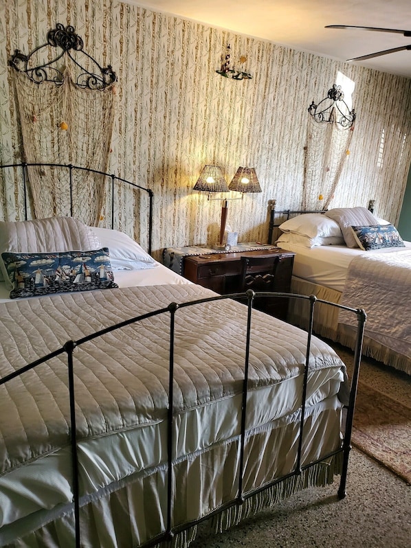 2 Queen Beds | Premium bedding, pillowtop beds, individually decorated