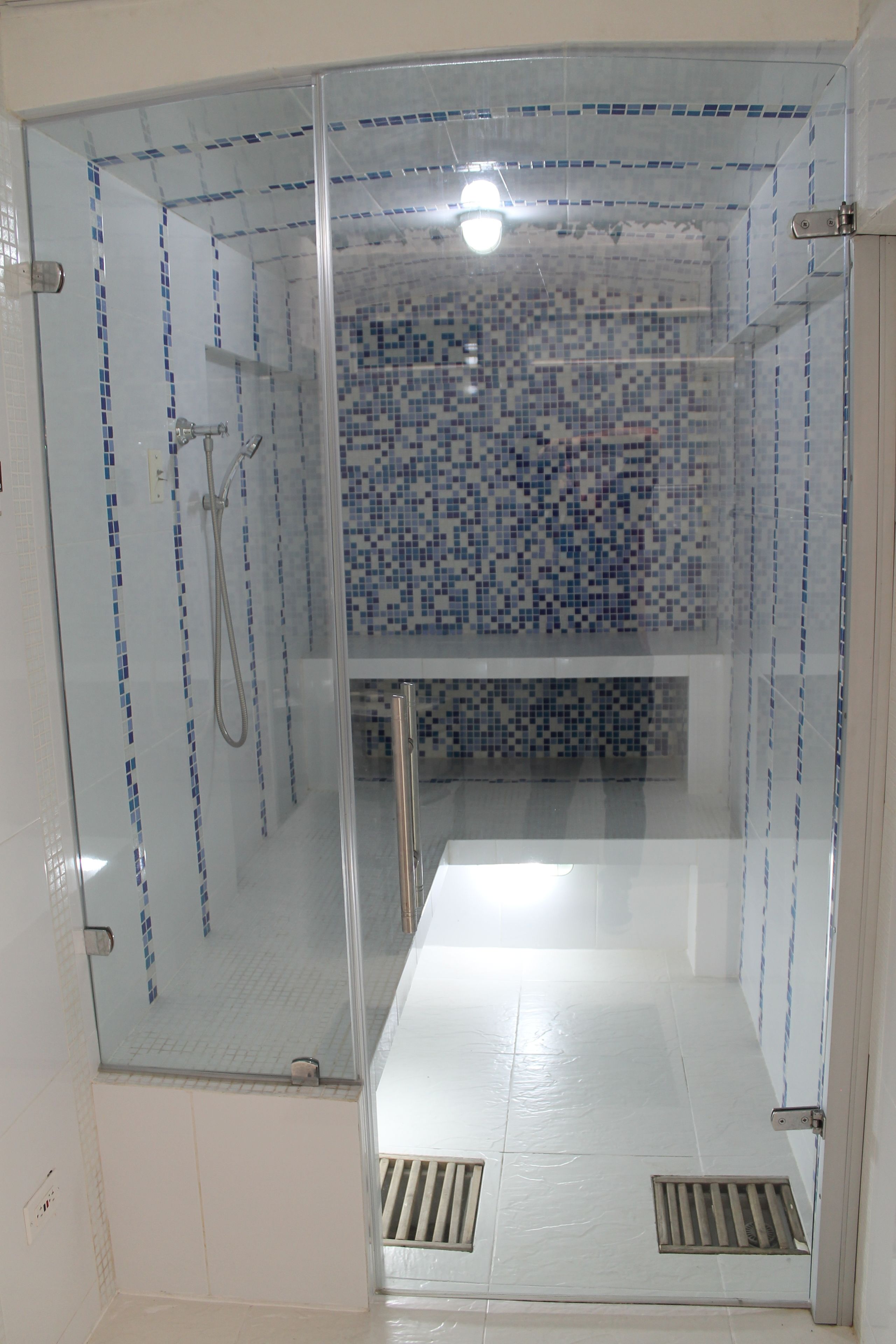 hair dryer, bathrobes, towels