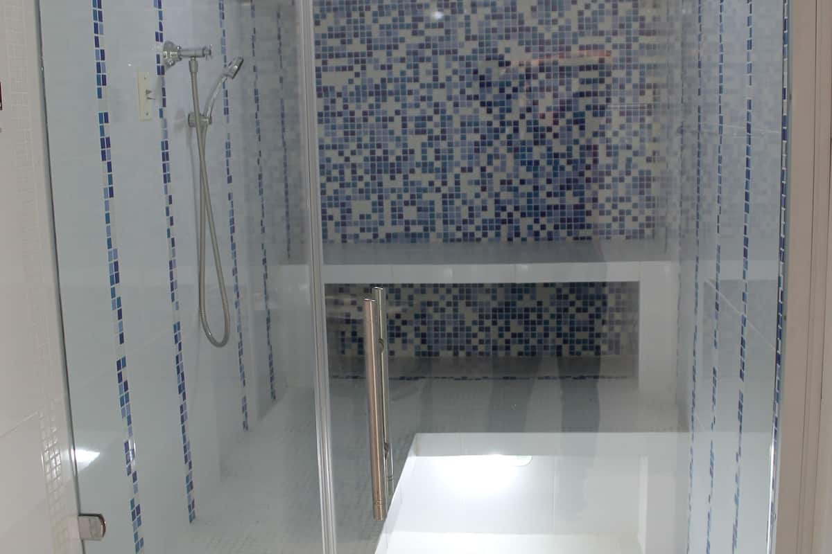 hair dryer, bathrobes, towels