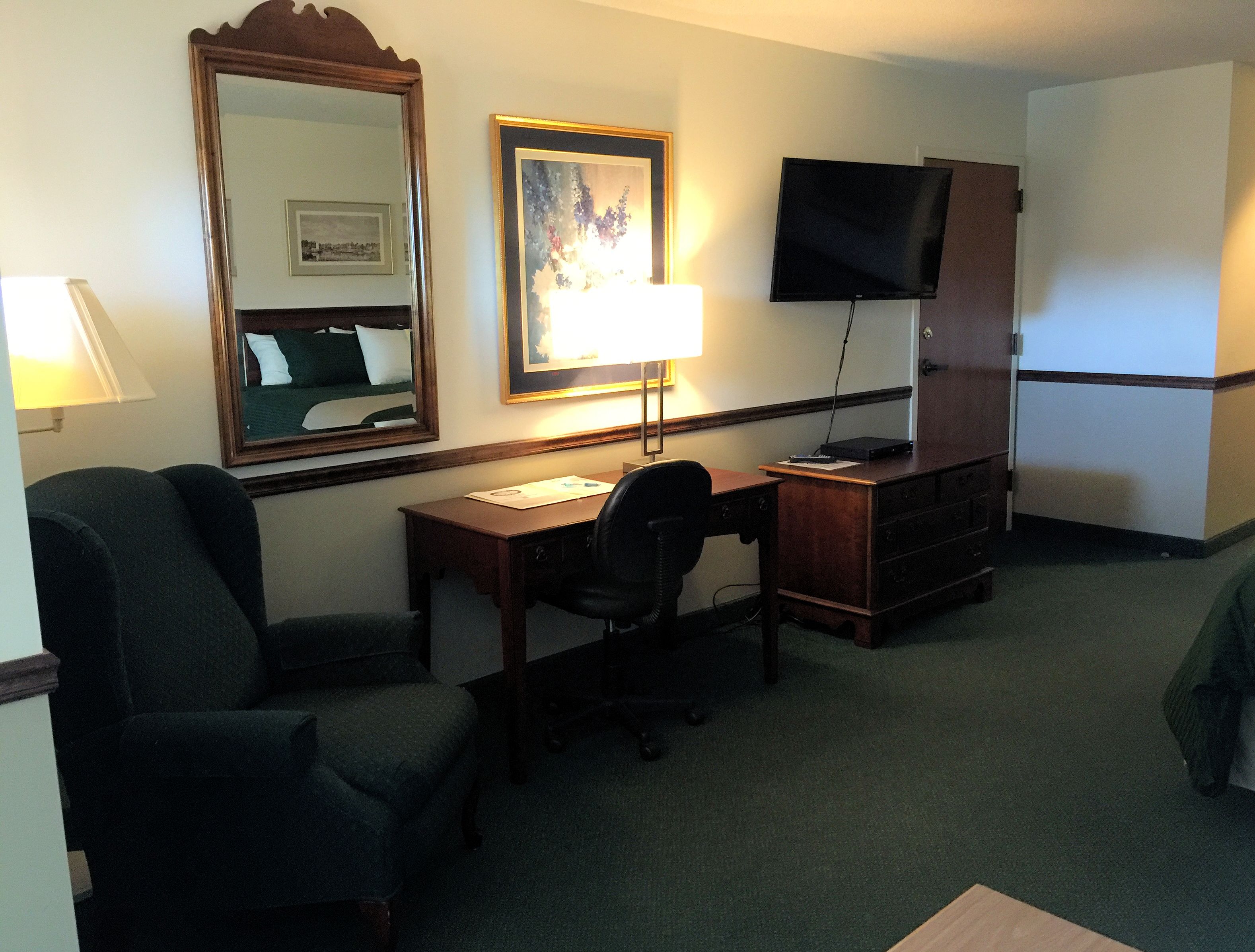 blackout curtains, iron/ironing board, free wifi, bed sheets