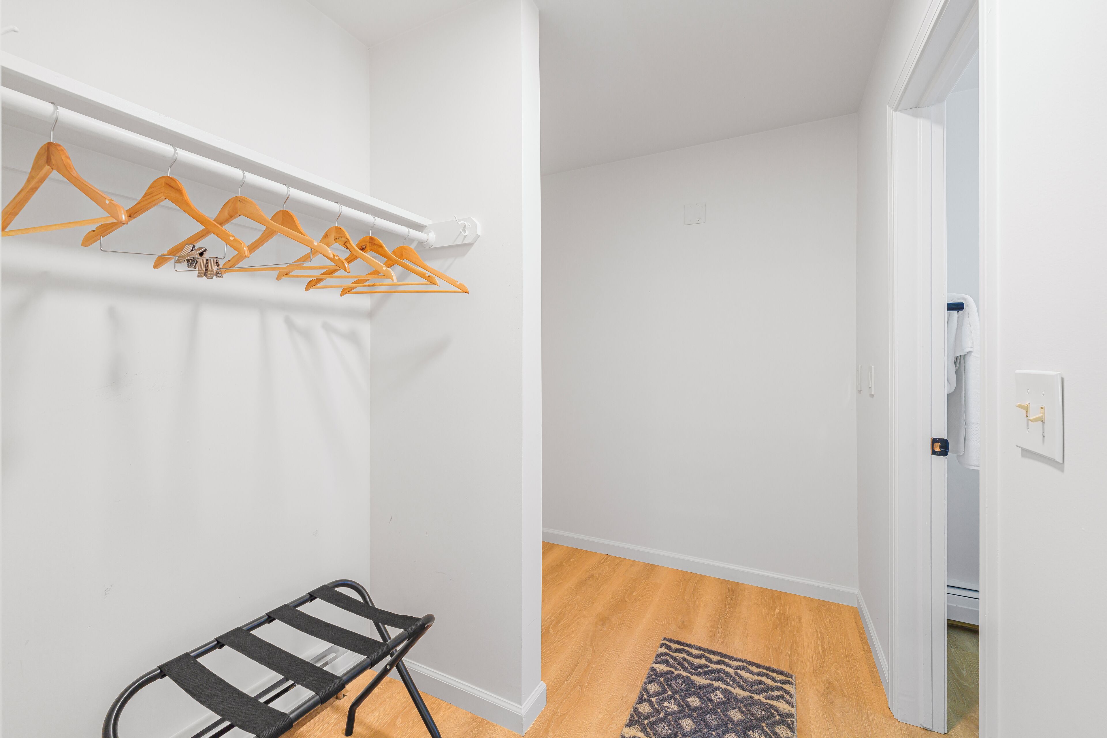 deluxe two queen | 1 bedroom, egyptian cotton sheets, premium bedding, desk