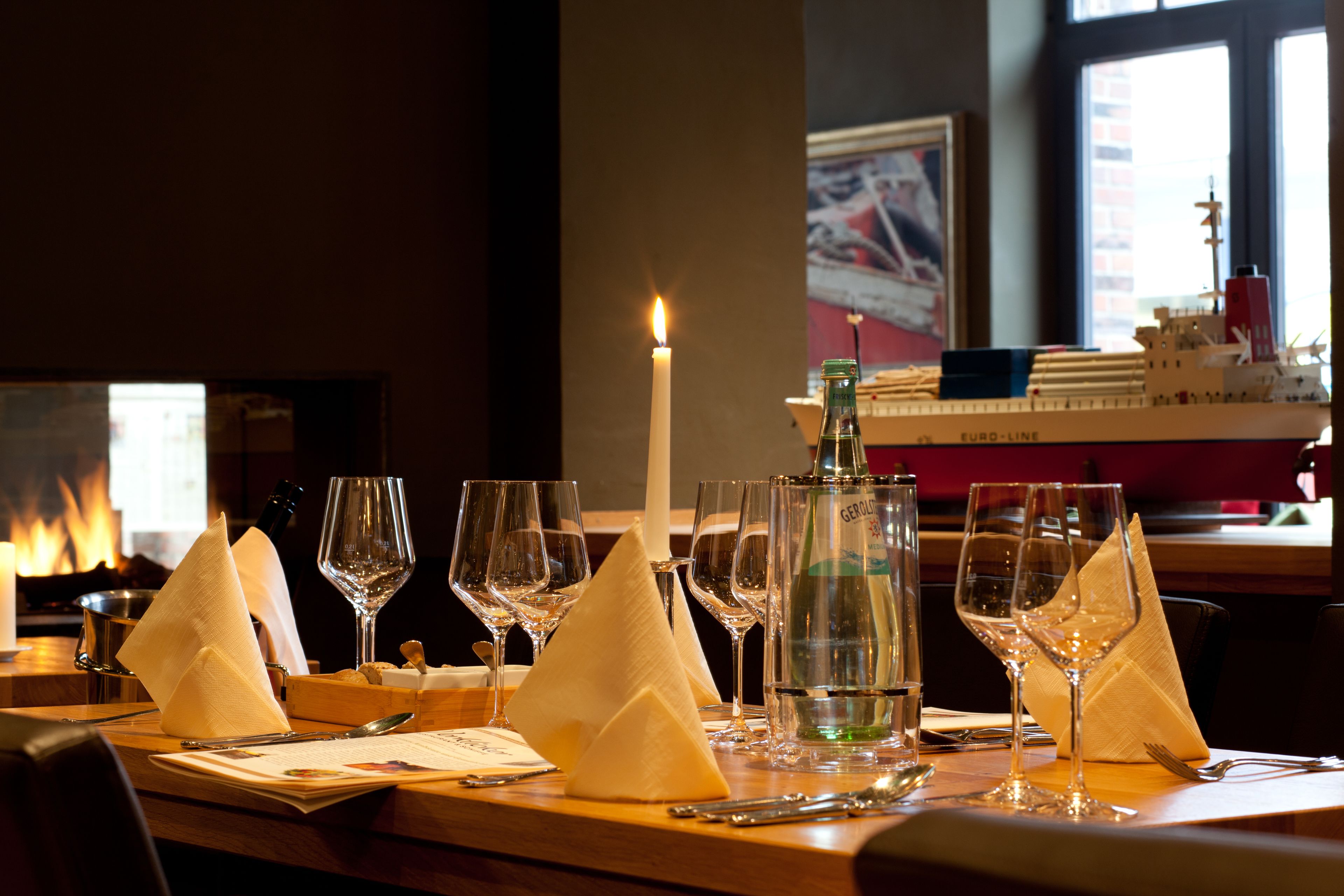 breakfast, lunch, dinner served; modern european cuisine