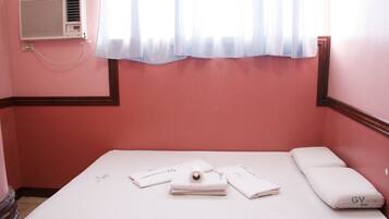Blackout drapes, soundproofing, rollaway beds, free WiFi