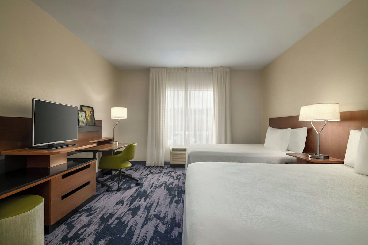 Room, 2 Queen Beds | Desk, iron/ironing board, high-speed internet, alarm clocks