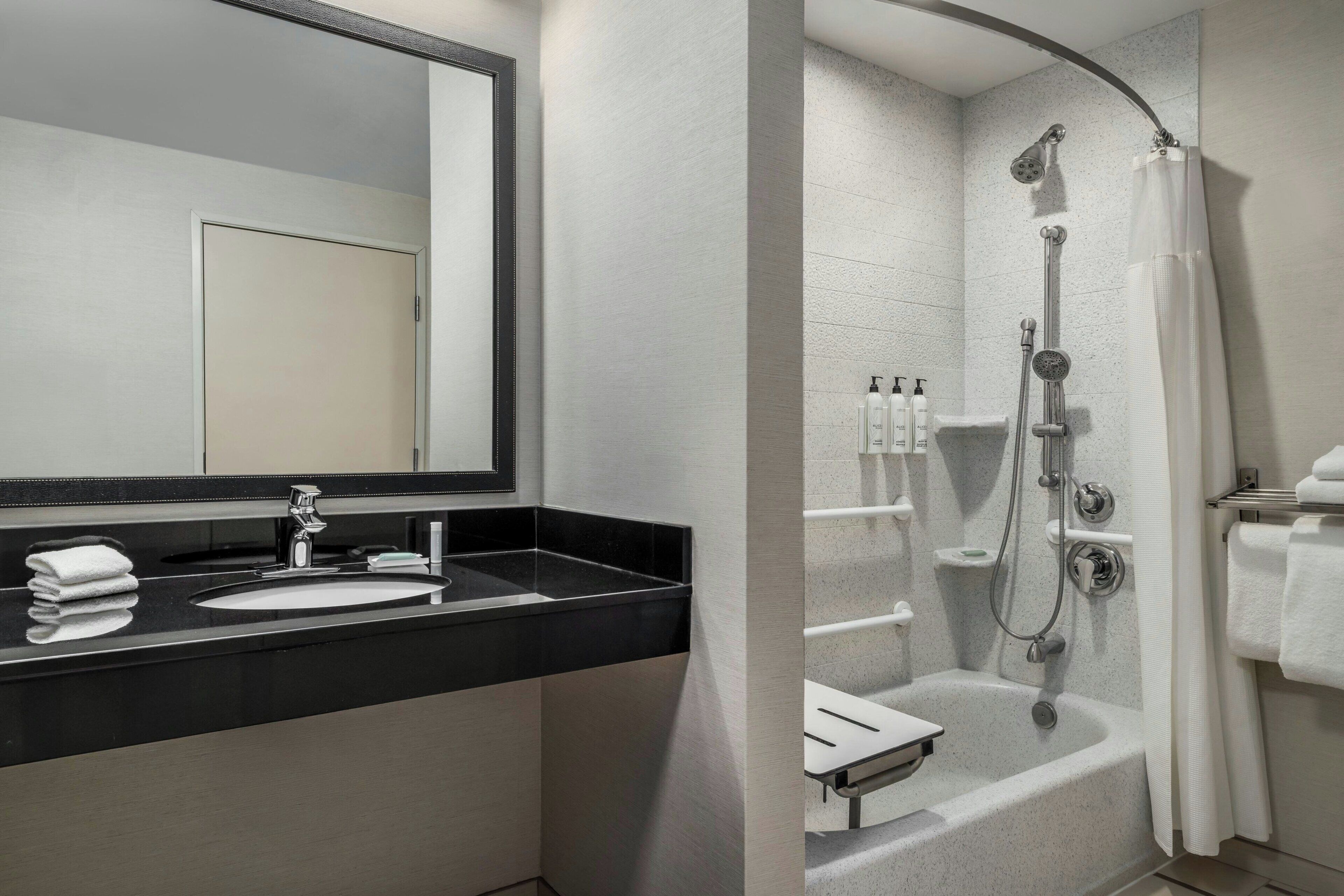 Room, 2 Queen Beds, Hearing Accessible (Accessible Bathtub) | Desk, iron/ironing board, high-speed internet, alarm clocks