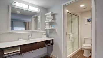 Free toiletries, hair dryer, towels, soap