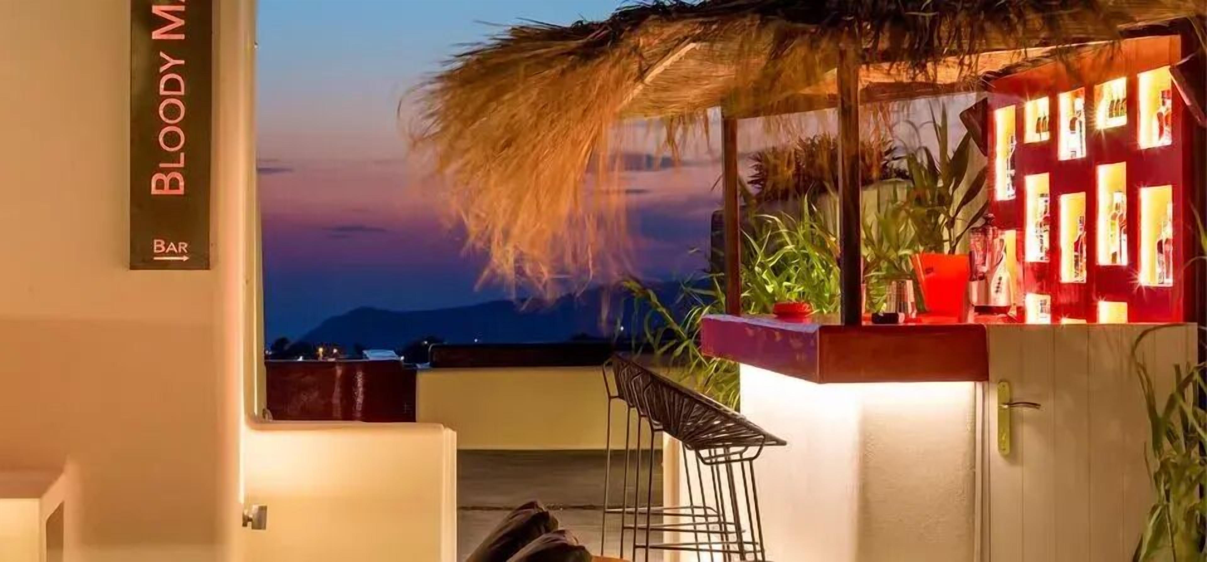 Outdoor banquet area