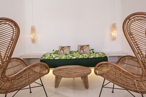 Two Bedroom Suite | Living area | LED TV - Art Hotel Santorini (Santorini)