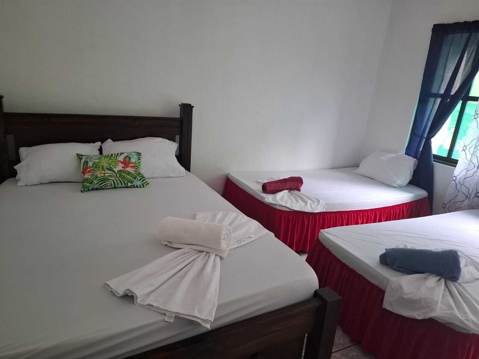 Economy Quadruple Room, 1 Bedroom | Free WiFi, bed sheets
