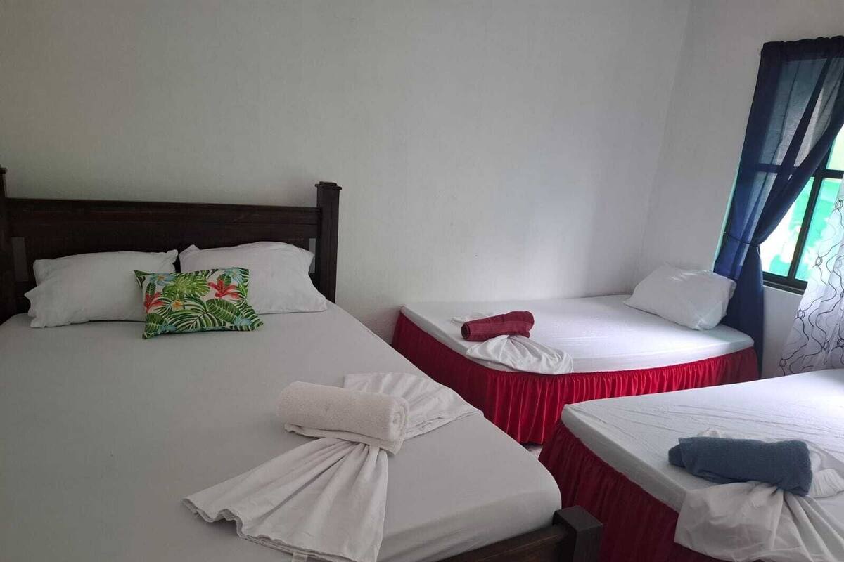 Economy Quadruple Room, 1 Bedroom | Free WiFi, bed sheets