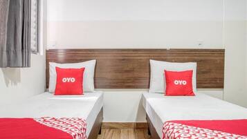 Desk, free WiFi, bed sheets