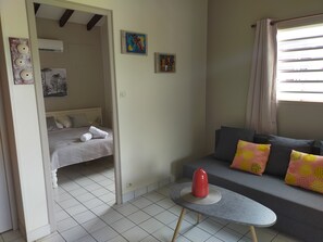 Classic Bungalow, 1 Bedroom | Living area | Flat-screen TV - Residence Ti Village Créole (Sainte-Anne)