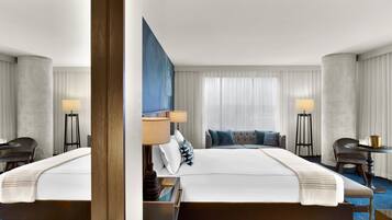 Premium bedding, minibar, in-room safe, desk