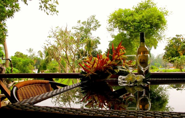 Superior-herbergi - útsýni yfir garð | Ofnæmisprófaður sængurfatnaður, skrifborð, ókeypis nettenging með snúru