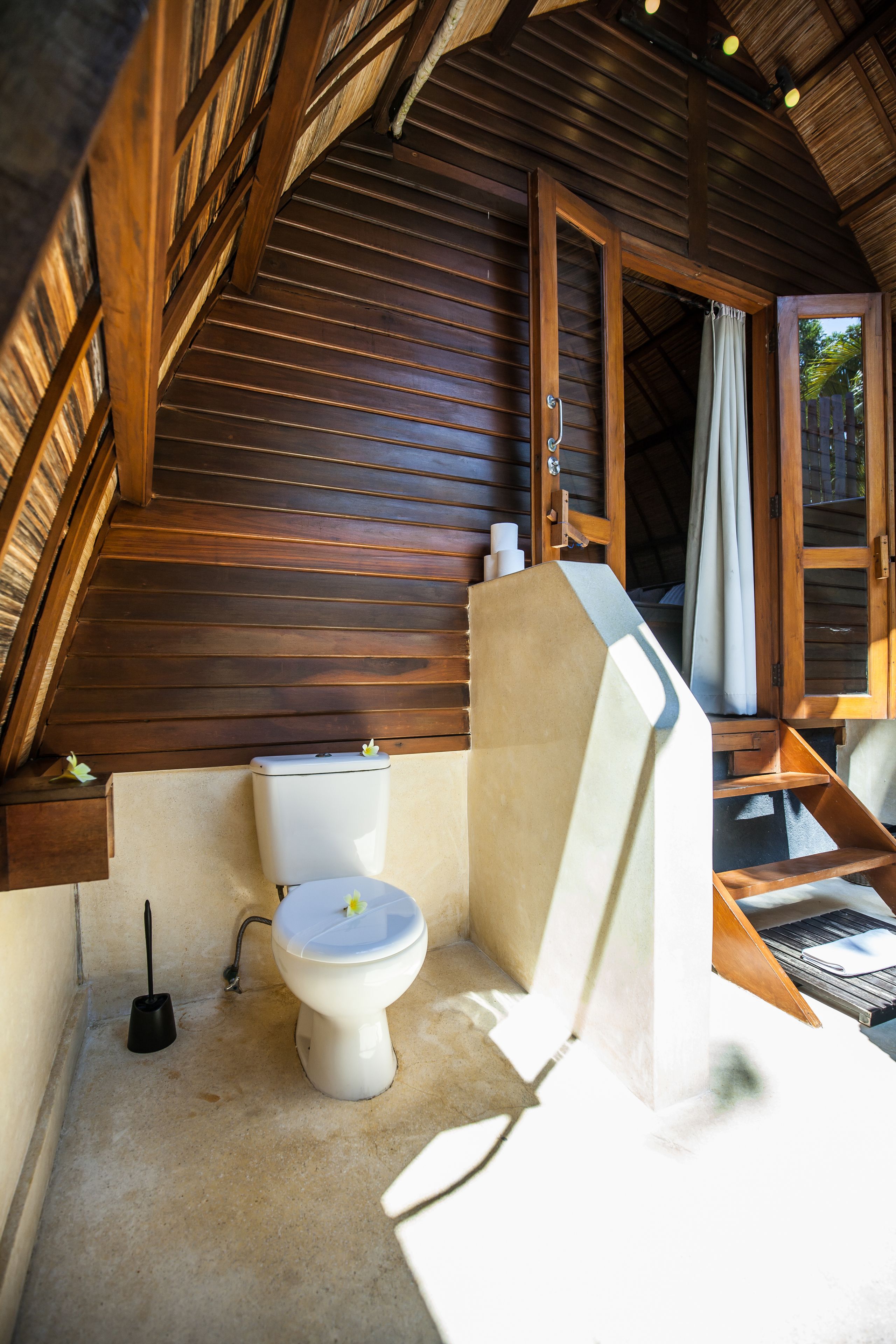 shower, eco-friendly toiletries, hair dryer, towels