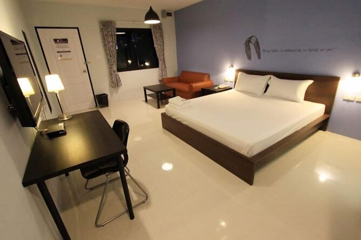 Standard Double Room, Balcony | Living area | 32-inch LCD TV with satellite channels, TV