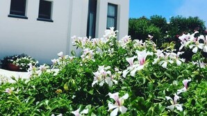 A modern white building with two windows and a clear blue sky. - B&B Resort Torrefano (Pachino)