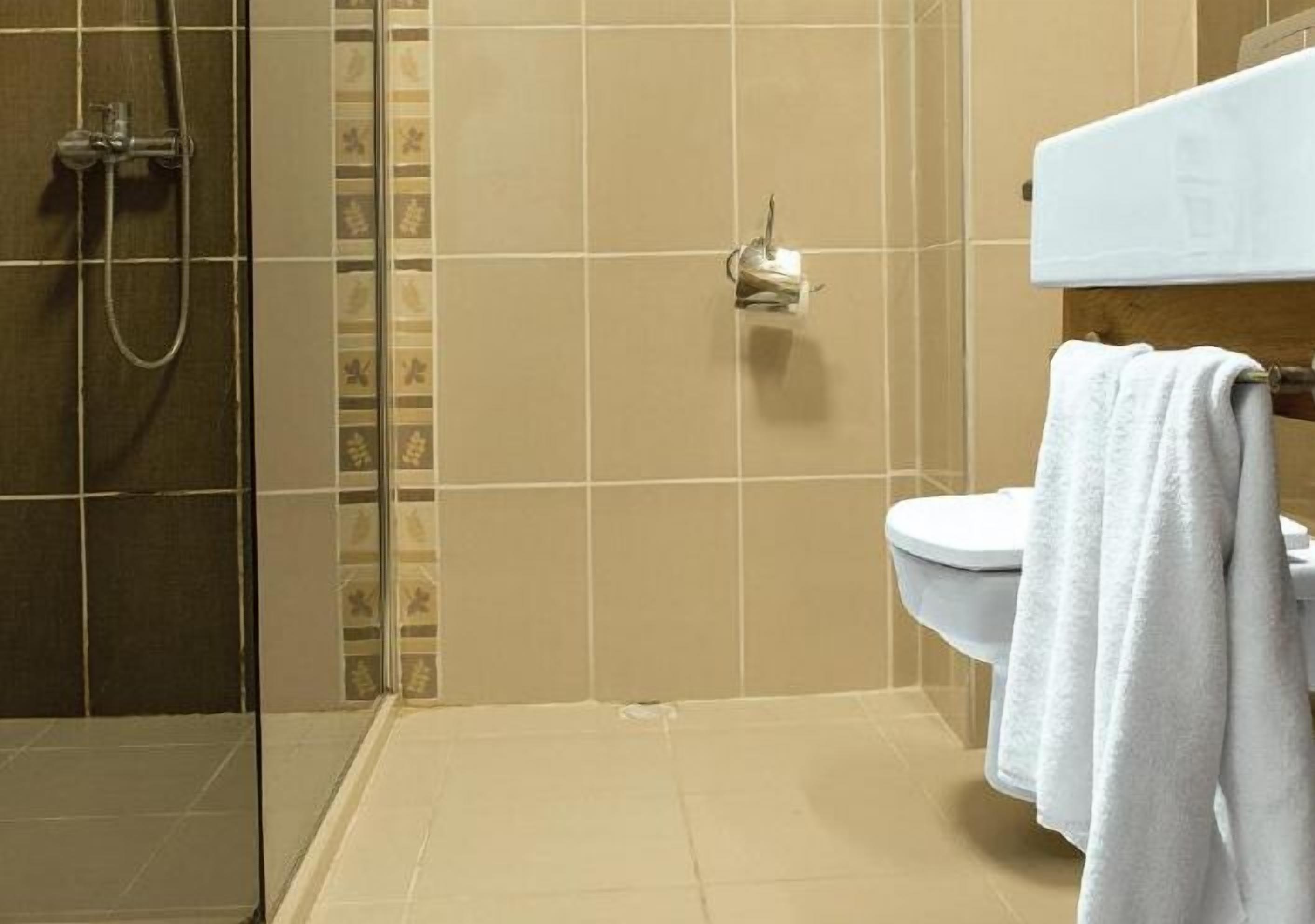 hair dryer, slippers, towels