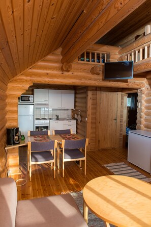Standard Cottage, 1 Bedroom, Sauna | Living area | Flat-screen TV