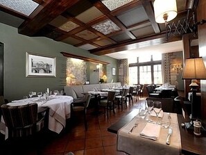 Lunch and dinner served, local cuisine