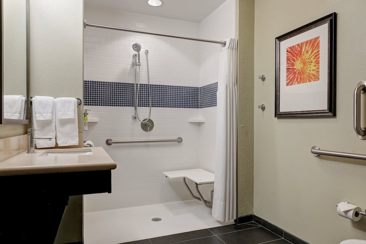 Free toiletries, hair dryer, towels, soap